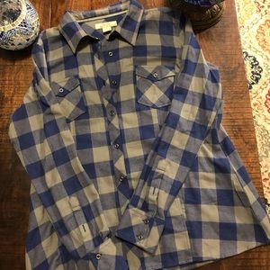 Blue and gray flannel